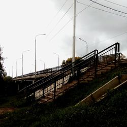 High angle view of bridge against sky