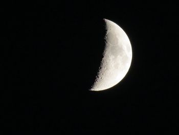 Low angle view of moon in sky