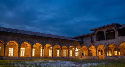 Cloister of the ancient monastery of bergamo