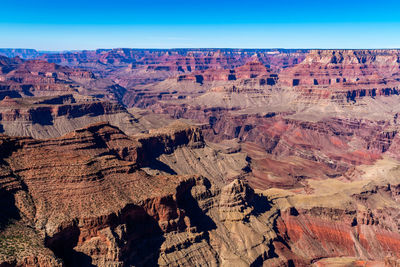 Aerial view of rock formations