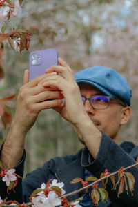 Man using mobile phone