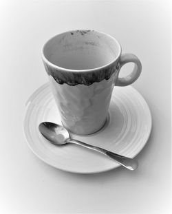 Close-up of coffee on white background