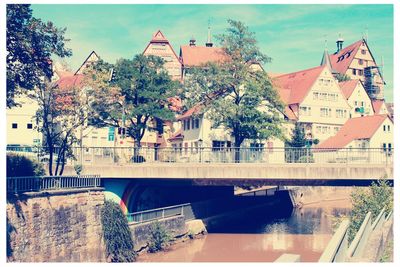 View of canal with buildings in background