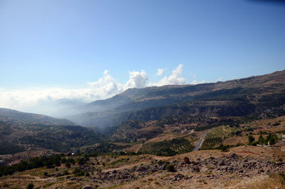 Scenic view of landscape against sky