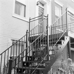 View of stairs against building