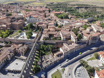 High angle view of cityscape