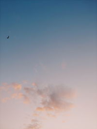 Low angle view of sky during sunset