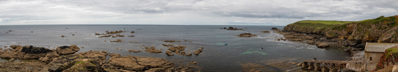 Panoramic photo of the old lifeboat station at the lizard in cornwall