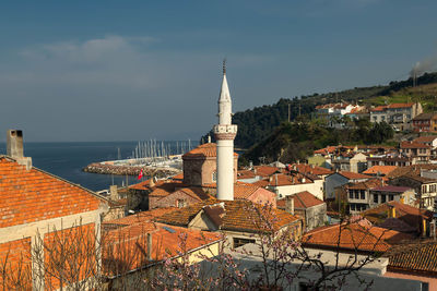 High angle shot of townscape