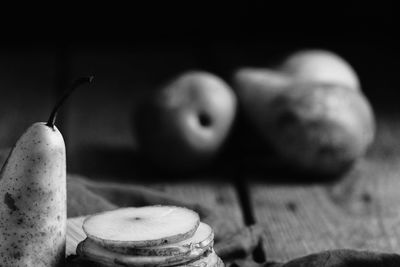 Close-up of bread on table