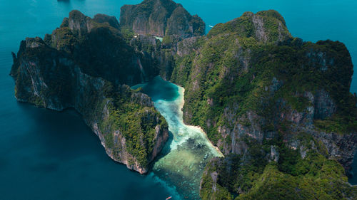 Panoramic view of rock formations