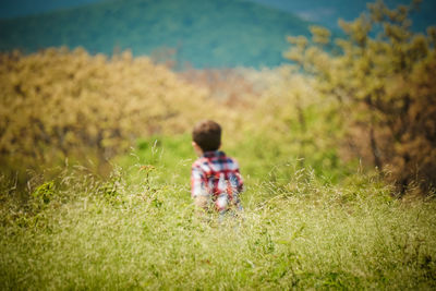 Boy on field