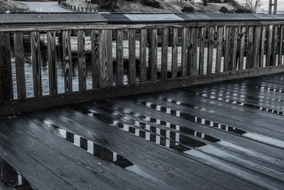 High angle view of wood