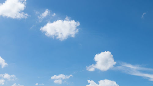 Low angle view of blue sky