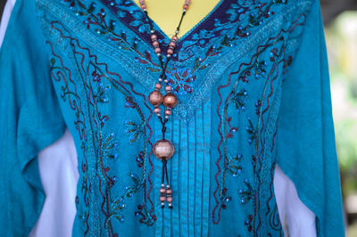 Close-up of clothes for sale in market