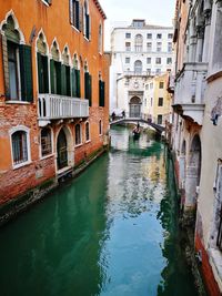 Canal amidst buildings in city