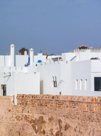 Aerial view over the old medina of asilah in morocco