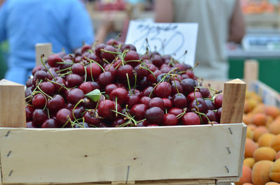 Fruits for sale at market stall