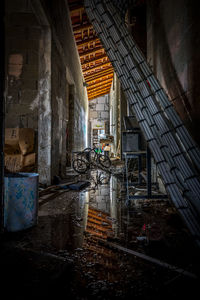 Alley in front of building