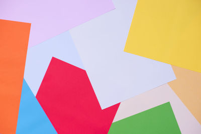 Close-up of multi colored adhesive notes