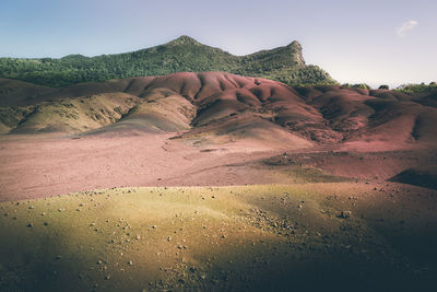 Scenic view of desert against sky