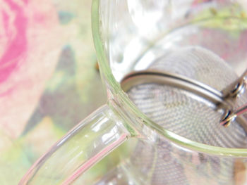 Close-up of glass jar on table