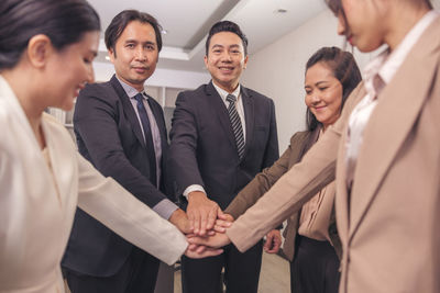 Business colleagues shaking hands