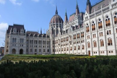 Hungarian parliament building against sky