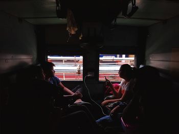 People sitting in train