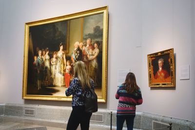 Group of people standing in front of museum