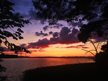 Scenic view of sea during sunset