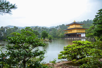 View of a building by lake