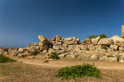 Remains of greek temples located in selinunte - sicily