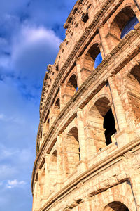 Low angle view of historical building against sky