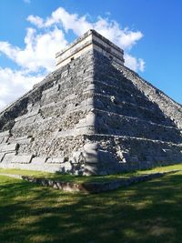 Low angle view of historical building against sky