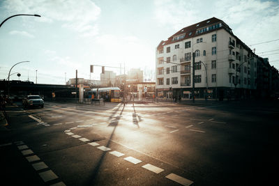 City street against sky