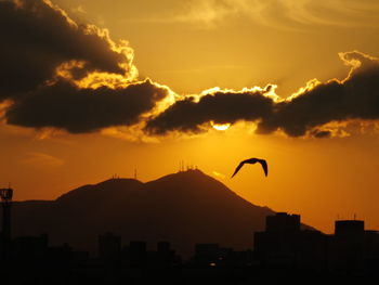 Cloudy sky at sunset