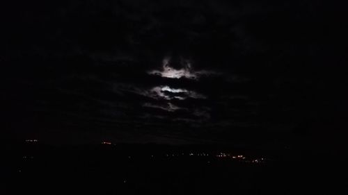 Scenic view of sky at night