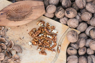 High angle view of objects