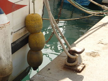 Close-up of metal boat