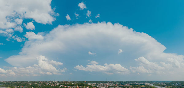 Low angle view of clouds over sea