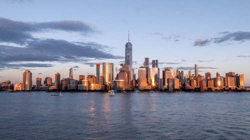 View of buildings in city at waterfront