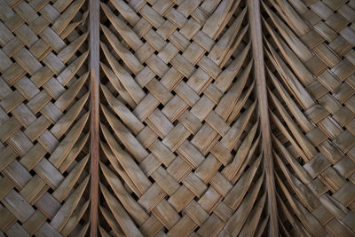 Detail shot of wicker basket