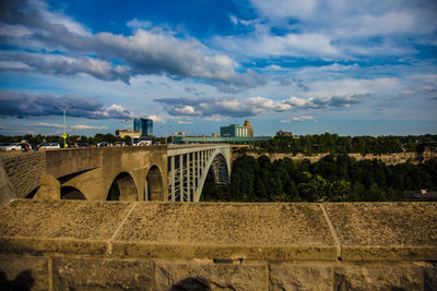 Built structure against cloudy sky
