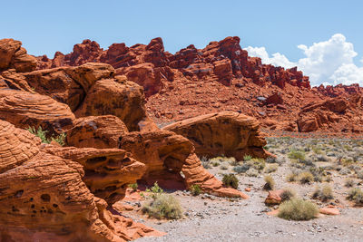 Rock formations in a desert