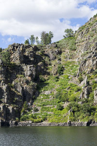 Scenic view of rocky mountains against sky