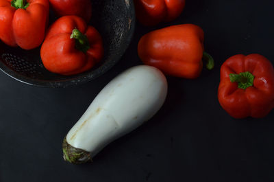 High angle view of vegetables