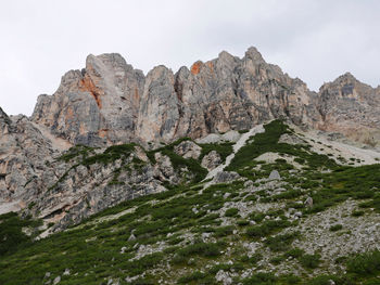 Scenic view of rocky mountains against sky