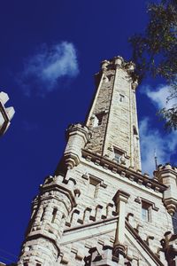 Low angle view of temple against sky