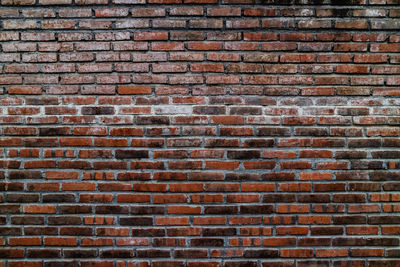 Old grunge dirty brick wall surface. abstract tiled brick work background and pattern.